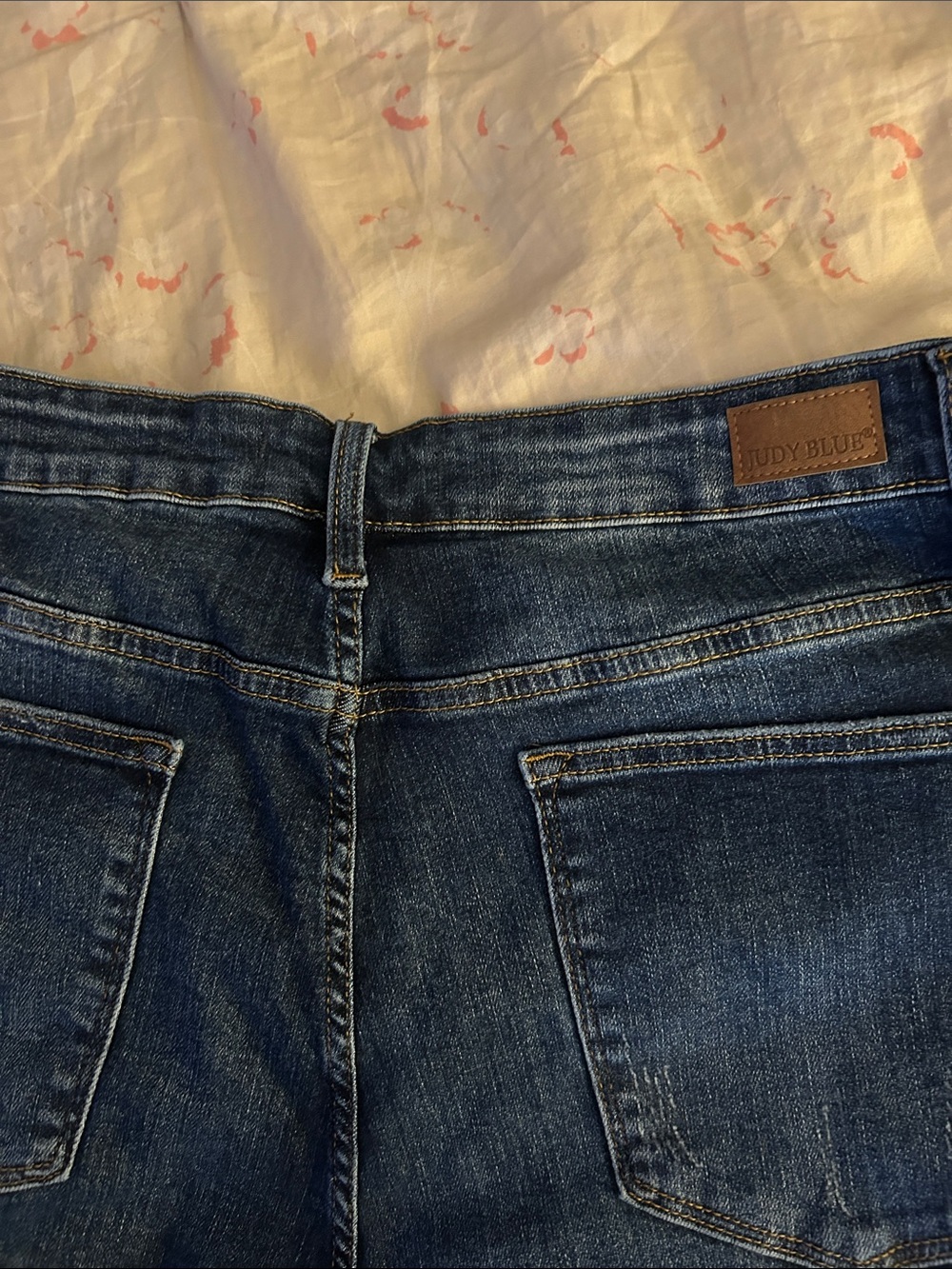 Judy Blue Medium-Dark Blue High-Rise Back Pocket Jeans